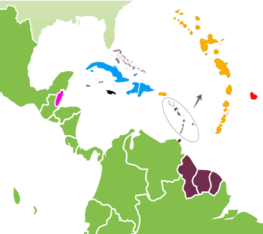 Map of CaribVET countries